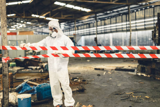 Professional Biohazard technician working in New London, IA